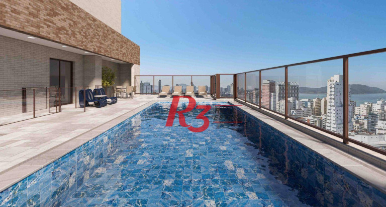 Apartamento com 3 Quartos à Venda, 124 m² em Gonzaga - Santos