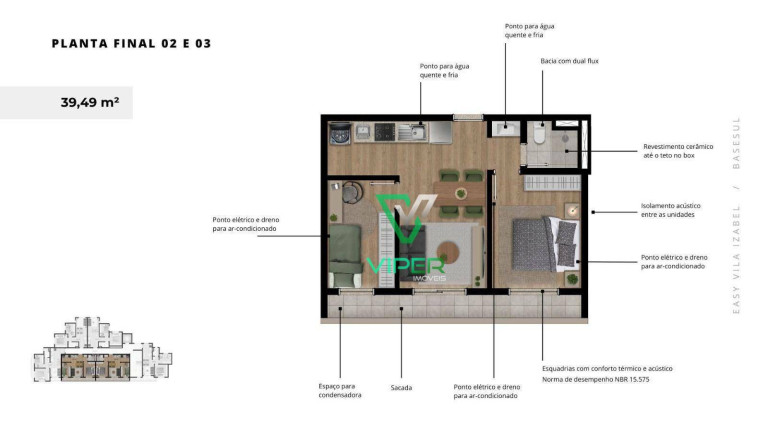 Imagem Apartamento com 2 Quartos à Venda, 34 m² em Vila Izabel - Curitiba