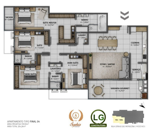 Imagem Apartamento com 4 Quartos à Venda, 204 m² em Floresta - São Jose Imagem Apartamento com 4 Quartos à Venda, 204 m² em Floresta - São Jose