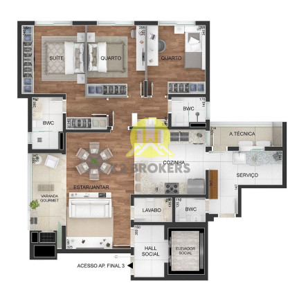 Imagem Apartamento com 3 Quartos à Venda, 120 m² em Centro Cívico - Curitiba Imagem Apartamento com 3 Quartos à Venda, 120 m² em Centro Cívico - Curitiba