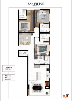 Imagem Apartamento à Venda, 86 m² em Perequê - Porto Belo Imagem Apartamento à Venda, 86 m² em Perequê - Porto Belo