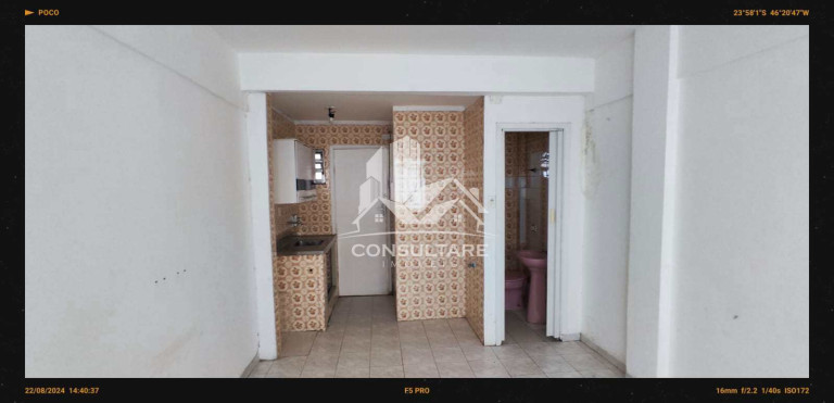 Imagem Apartamento com 1 Quarto para Alugar, 28 m² em José Menino - Santos