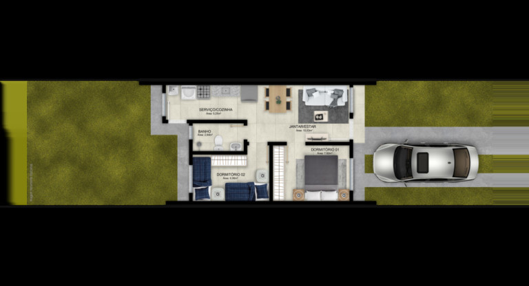Imagem Casa de Condomínio com 2 Quartos à Venda, 50 m² em Piratini - Alvorada Imagem Casa de Condomínio com 2 Quartos à Venda, 50 m² em Piratini - Alvorada