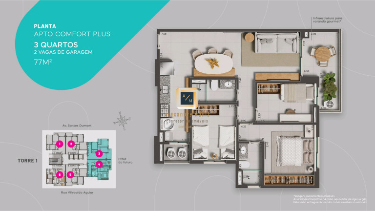 Imagem Apartamento com 2 Quartos à Venda, 55 m² em Cocó - Fortaleza Imagem Apartamento com 2 Quartos à Venda, 55 m² em Cocó - Fortaleza