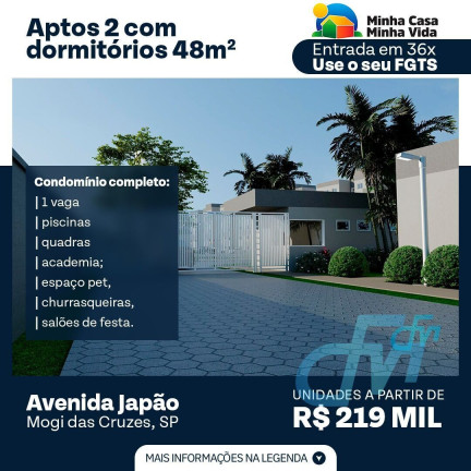 Apartamento com 2 Quartos à Venda, 48 m² em Porteira Preta - Mogi Das Cruzes