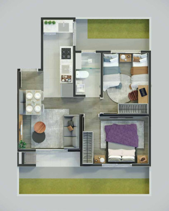 Imagem Apartamento com 2 Quartos à Venda, 42 m² em Restinga - Porto Alegre