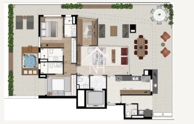 Imagem Apartamento com 2 Quartos à Venda, 242 m² em Itaim Bibi - São Paulo