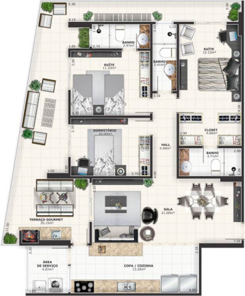 Imagem Apartamento com 3 Quartos à Venda, 140 m² em Guilhermina - Praia Grande Imagem Apartamento com 3 Quartos à Venda, 140 m² em Guilhermina - Praia Grande
