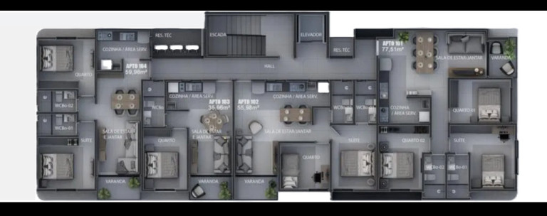 Imagem Apartamento com 3 Quartos à Venda, 77 m² em Intermares - Cabedelo Imagem Apartamento com 3 Quartos à Venda, 77 m² em Intermares - Cabedelo