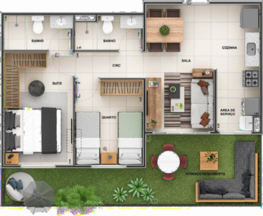 Imagem Imóvel com 3 Quartos à Venda, 59 m² em Barra Da Tijuca - Rio De Janeiro