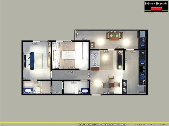 Imagem Apartamento com 2 Quartos à Venda, 65 m² em Canto Do Forte - Praia Grande