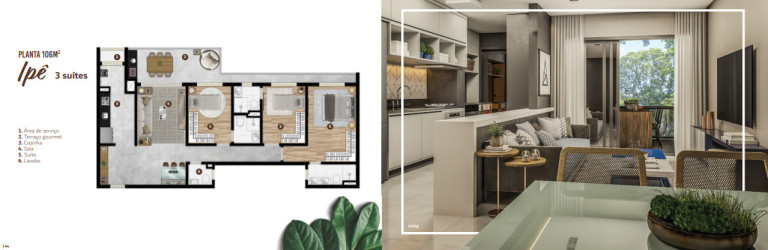 Apartamento com 3 Quartos à Venda, 106 m² em Parque Rincão - Cotia
