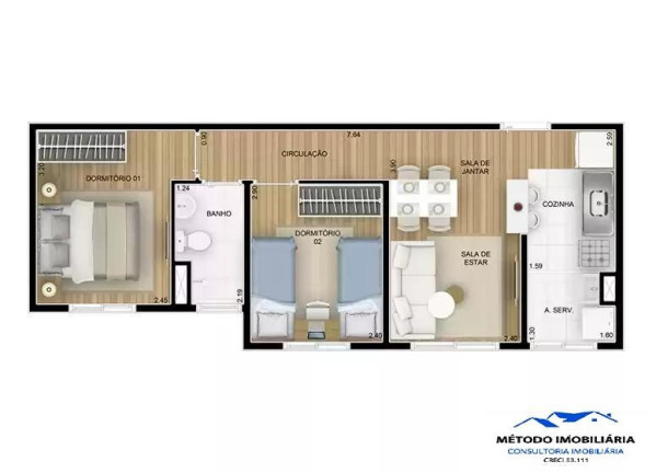 Imagem Apartamento com 2 Quartos à Venda, 42 m² em Parque São Vicente - Mauá