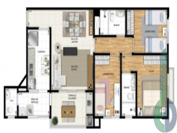 Foto do imóvel Imóvel com 3 Quartos à Venda, 84 m² em Santa Paula - São Caetano Do Sul