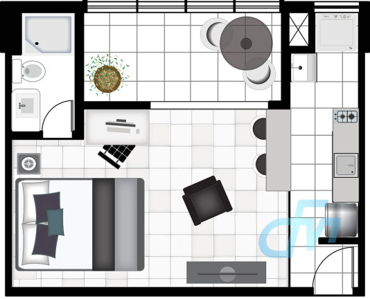 Imagem Apartamento com 1 Quarto para Alugar, 42 m² em Loteamento Mogilar - Mogi Das Cruzes Imagem Apartamento com 1 Quarto para Alugar, 42 m² em Loteamento Mogilar - Mogi Das Cruzes