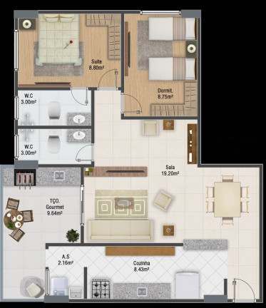 Imagem Apartamento com 2 Quartos à Venda, 75 m² em Guilhermina - Praia Grande Imagem Apartamento com 2 Quartos à Venda, 75 m² em Guilhermina - Praia Grande