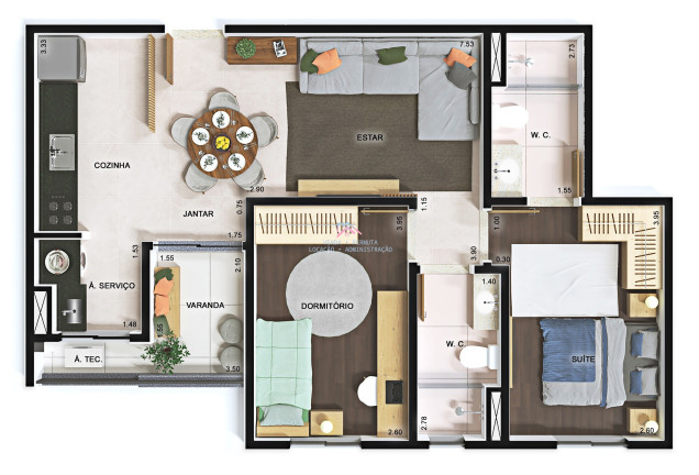 Imagem Apartamento com 2 Quartos à Venda, 58 m² em Jardim Do Lago - Jundiaí