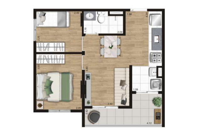 Imagem Apartamento com 2 Quartos à Venda, 41 m² em Jabaquara - São Paulo