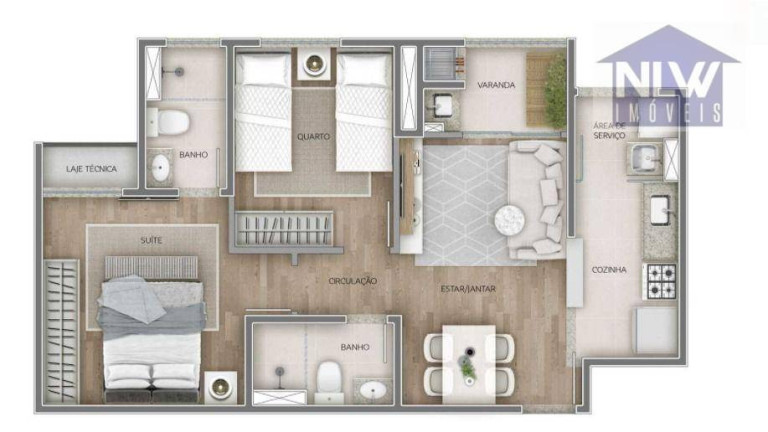 Apartamento com 2 Quartos à Venda, 50 m² em Paraíso Do Morumbi - São Paulo