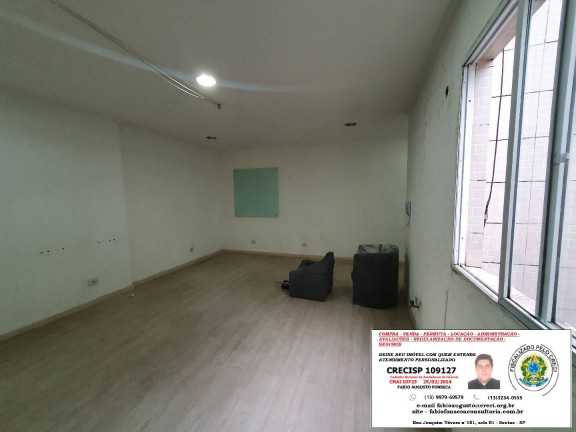 Sala Comercial para Alugar, 35 m² em Vila Mathias - Santos