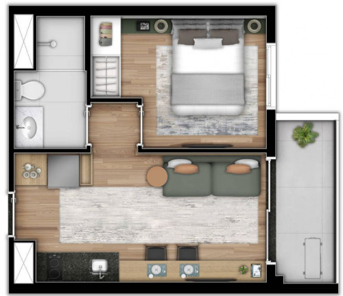 Imagem Studio com 1 Quarto à Venda, 24 m² em Vila Pompeia - São Paulo