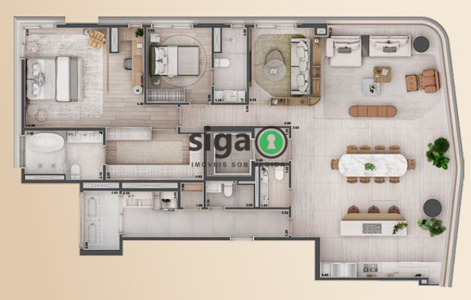Imagem Apartamento com 3 Quartos à Venda, 192 m² em Jardins - São Paulo Imagem Apartamento com 3 Quartos à Venda, 192 m² em Jardins - São Paulo