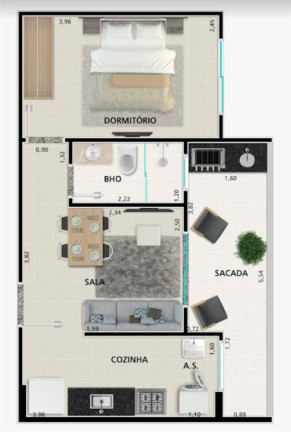 Imagem Apartamento com 1 Quarto à Venda, 41 m² em Guilhermina - Praia Grande Imagem Apartamento com 1 Quarto à Venda, 41 m² em Guilhermina - Praia Grande