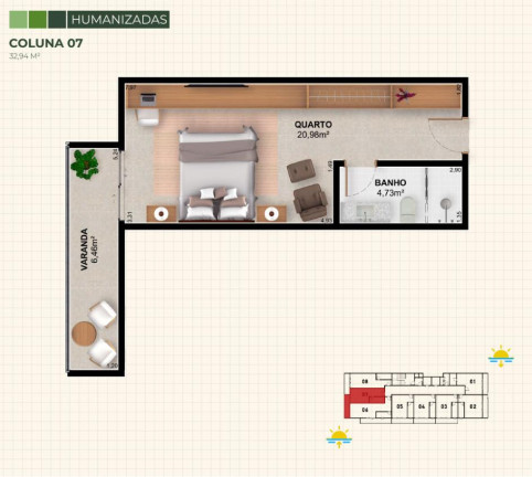 Imagem Apartamento com 1 Quarto à Venda, 32 m² em Centro - Cabo Frio