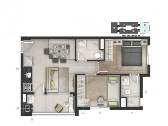 Imagem Apartamento com 3 Quartos à Venda, 66 m² em Jaguaribe - Osasco