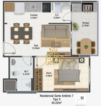 Imagem Apartamento com 1 Quarto à Venda, 43 m² em Mirim - Praia Grande Imagem Apartamento com 1 Quarto à Venda, 43 m² em Mirim - Praia Grande