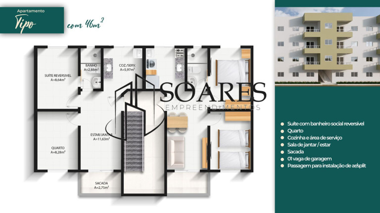 Imagem Apartamento com 2 Quartos à Venda, 46 m² em Coqueiro - Belém Imagem Apartamento com 2 Quartos à Venda, 46 m² em Coqueiro - Belém