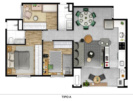 Imagem Imóvel com 3 Quartos à Venda, 77 m² em Swiss Park - Campinas