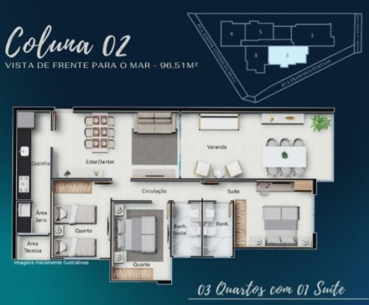 Imagem Apartamento com 3 Quartos à Venda, 130 m² em Muquiçaba - Guarapari