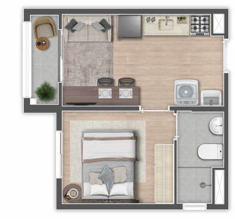 Imagem Apartamento com 1 Quarto à Venda, 25 m² em Santo Amaro - São Paulo