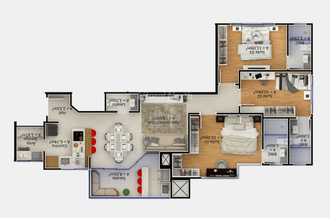 Imagem Apartamento com 3 Quartos à Venda, 85 m² em Ressacada - Itajaí