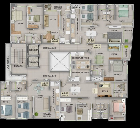 Imagem Apartamento com 2 Quartos à Venda, 70 m² em Cabo Branco - João Pessoa
