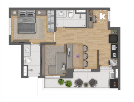 Imagem Apartamento com 2 Quartos à Venda, 52 m² em Cursino - São Paulo