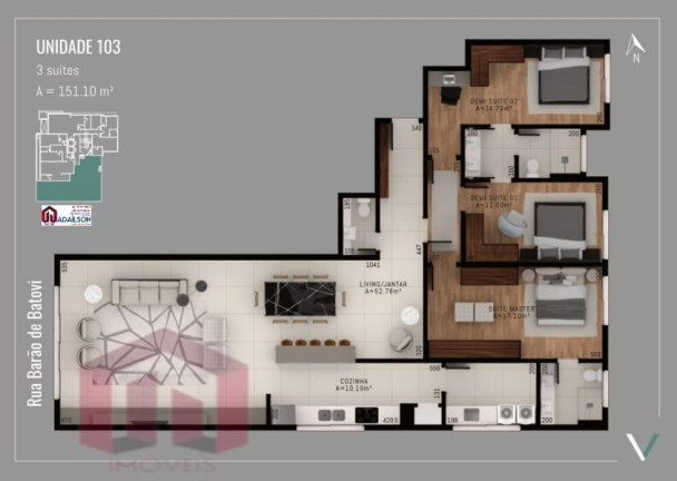 Imagem Imóvel com 2 Quartos à Venda, 69 m² Imagem Imóvel com 2 Quartos à Venda, 69 m²