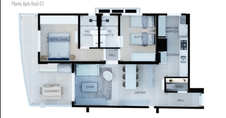 Imagem Apartamento com 2 Quartos à Venda, 87 m² em Boqueirão - Santos Imagem Apartamento com 2 Quartos à Venda, 87 m² em Boqueirão - Santos