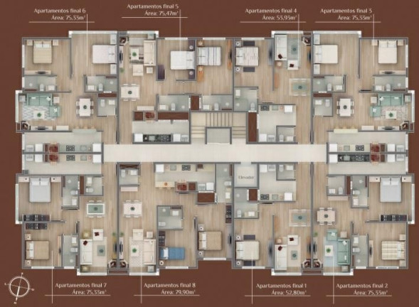 Imagem Apartamento com 1 Quarto à Venda, 52 m² em Centro - Gramado