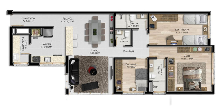 Imagem Imóvel com 3 Quartos à Venda, 145 m² em Tristeza - Porto Alegre Imagem Imóvel com 3 Quartos à Venda, 145 m² em Tristeza - Porto Alegre