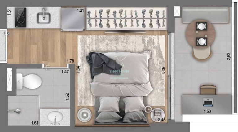 Imagem Studio com 1 Quarto à Venda, 20 m² em Paraíso - São Paulo Imagem Studio com 1 Quarto à Venda, 20 m² em Paraíso - São Paulo