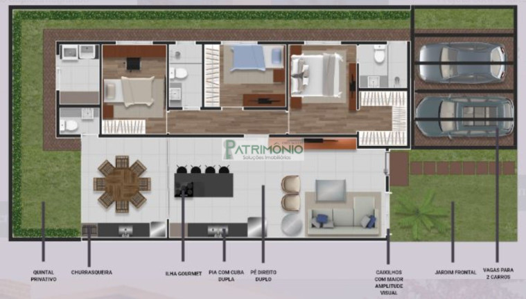 Imagem Casa com 3 Quartos à Venda, 215 m² em Reserva Das Flores - Jaguariúna Imagem Casa com 3 Quartos à Venda, 215 m² em Reserva Das Flores - Jaguariúna