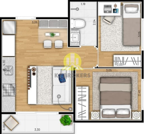 Imagem Studio com 1 Quarto à Venda, 26 m² em Cidade Jardim - São Paulo