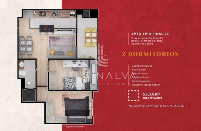 Imagem Apartamento com 2 Quartos à Venda, 59 m² em Vila Yolanda - Foz Do Iguacu Imagem Apartamento com 2 Quartos à Venda, 59 m² em Vila Yolanda - Foz Do Iguacu