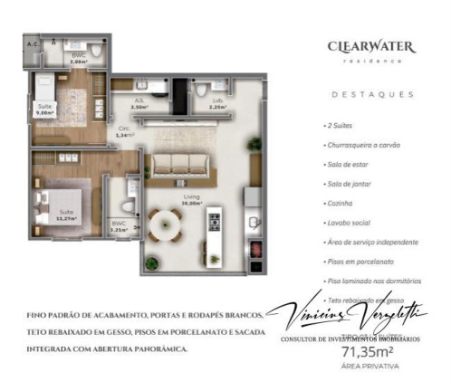 Imagem Apartamento com 2 Quartos à Venda, 71 m² em São Francisco De Assis - Camboriú