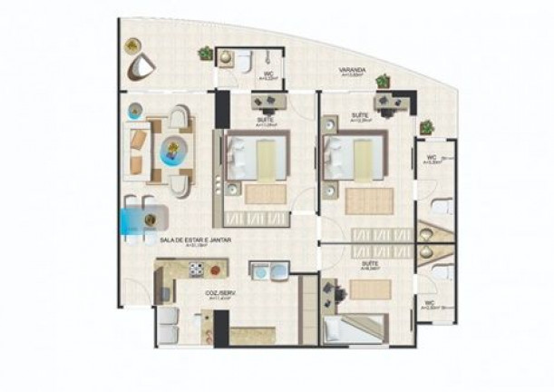 Imagem Apartamento com 3 Quartos à Venda, 93 m² em Aldeota - Fortaleza Imagem Apartamento com 3 Quartos à Venda, 93 m² em Aldeota - Fortaleza