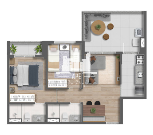 Imagem Apartamento com 2 Quartos à Venda, 57 m² em Vila Mascote - São Paulo