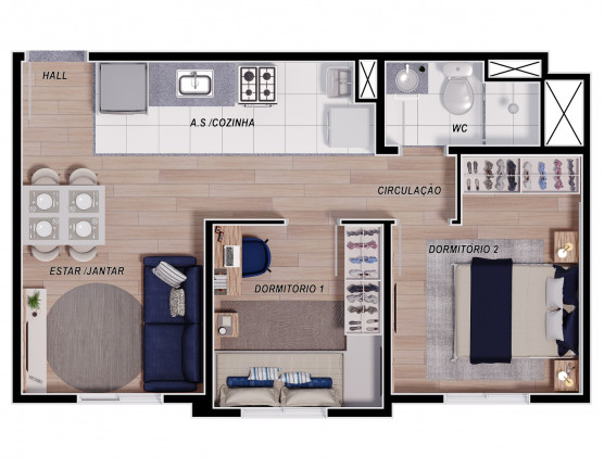 Imagem Apartamento com 2 Quartos à Venda, 44 m² em Itoupavazinha - Blumenau Imagem Apartamento com 2 Quartos à Venda, 44 m² em Itoupavazinha - Blumenau