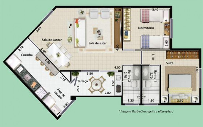 Imagem Apartamento com 2 Quartos à Venda, 83 m² em Parque Esplanada - Embu Das Artes